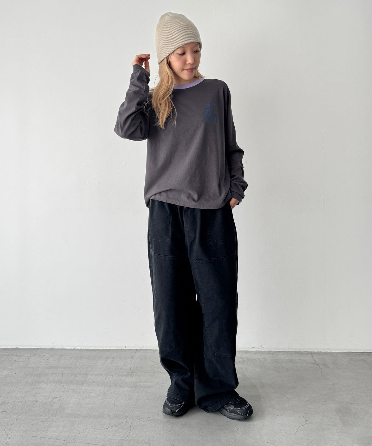 "ST.PHY"リンガーロングTシャツ