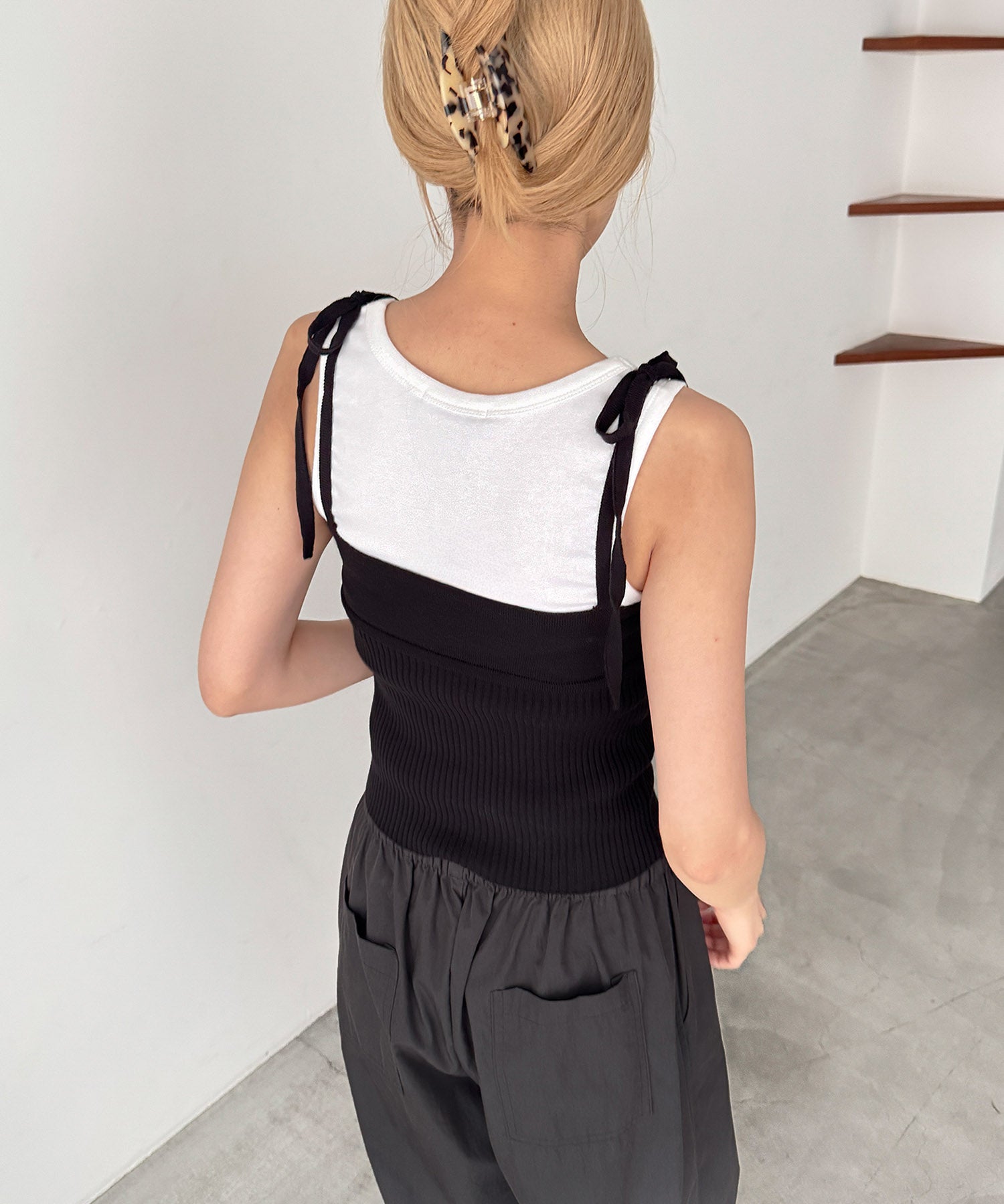 カシュクールニットキャミ