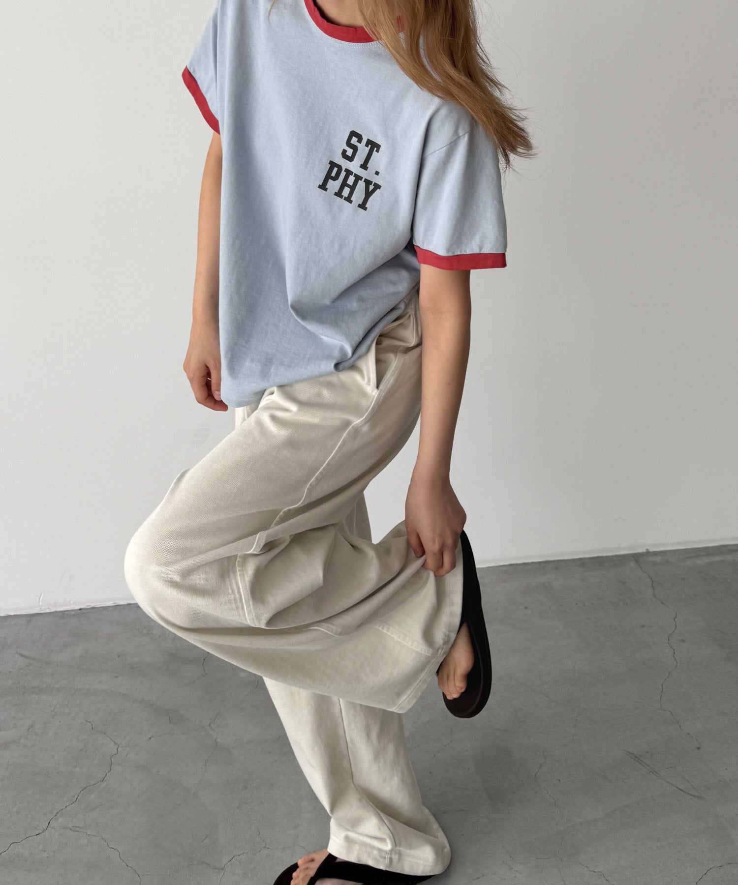 "ST.PHY"リンガーTシャツ