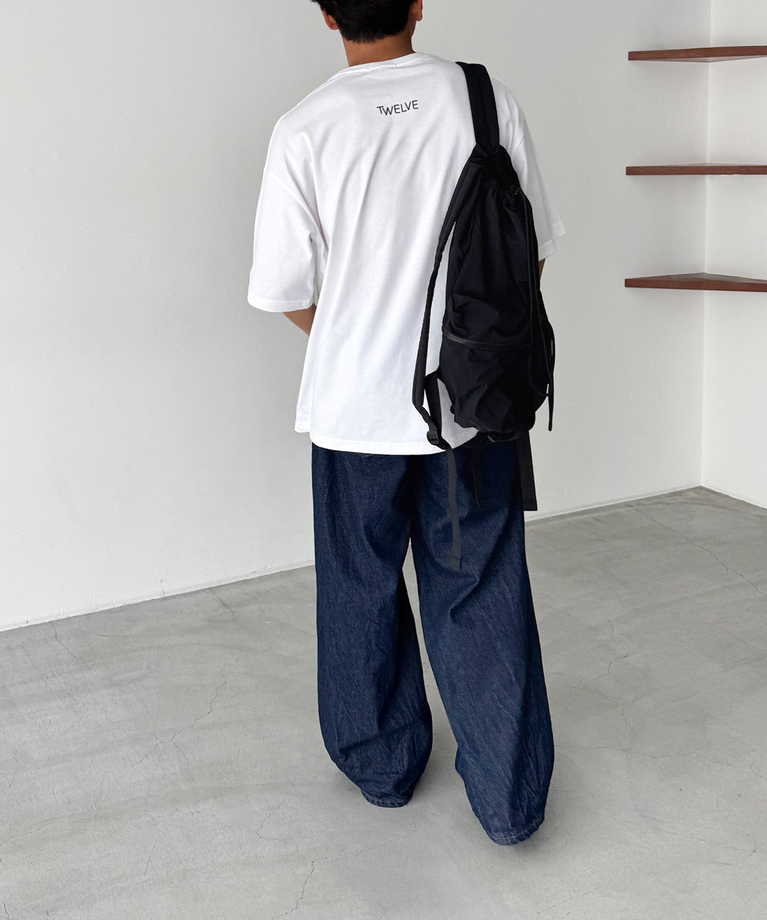タックデニムパンツ