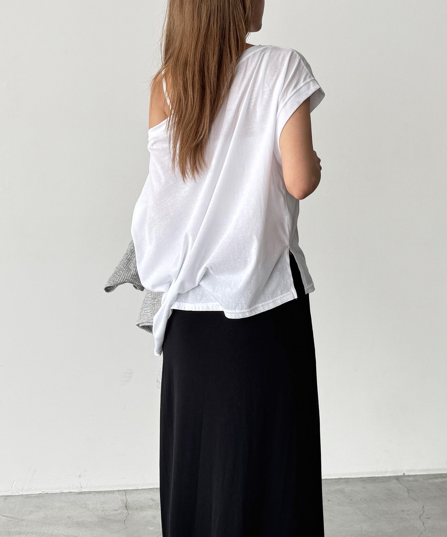 シアーワンショルTシャツ