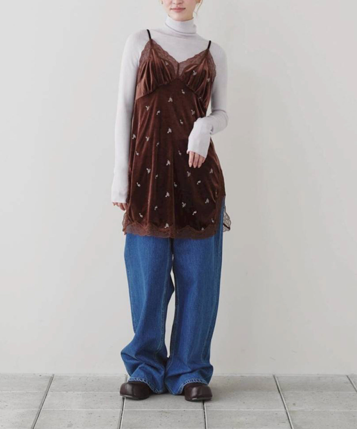 Petit Flower Velour Tunic