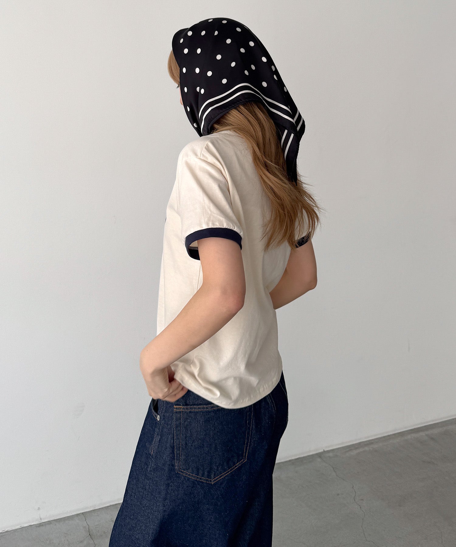 "CREME DELE"リンガーTシャツ