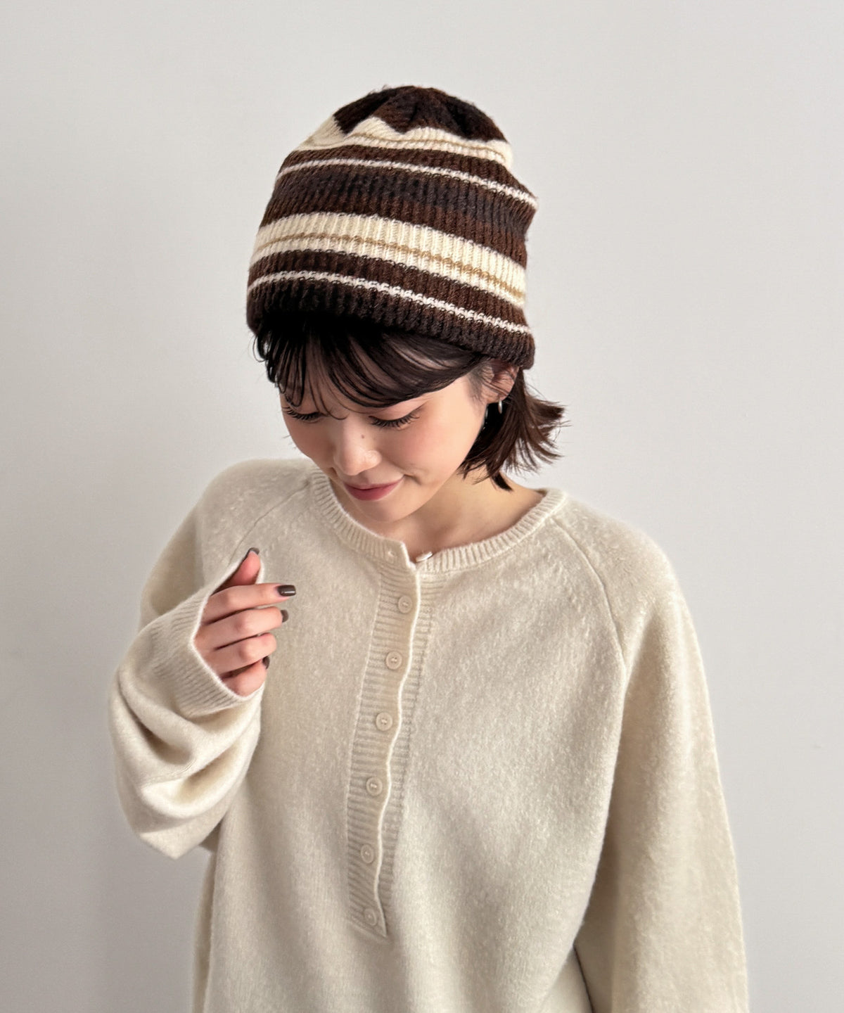 マルチボーダーニットCAP