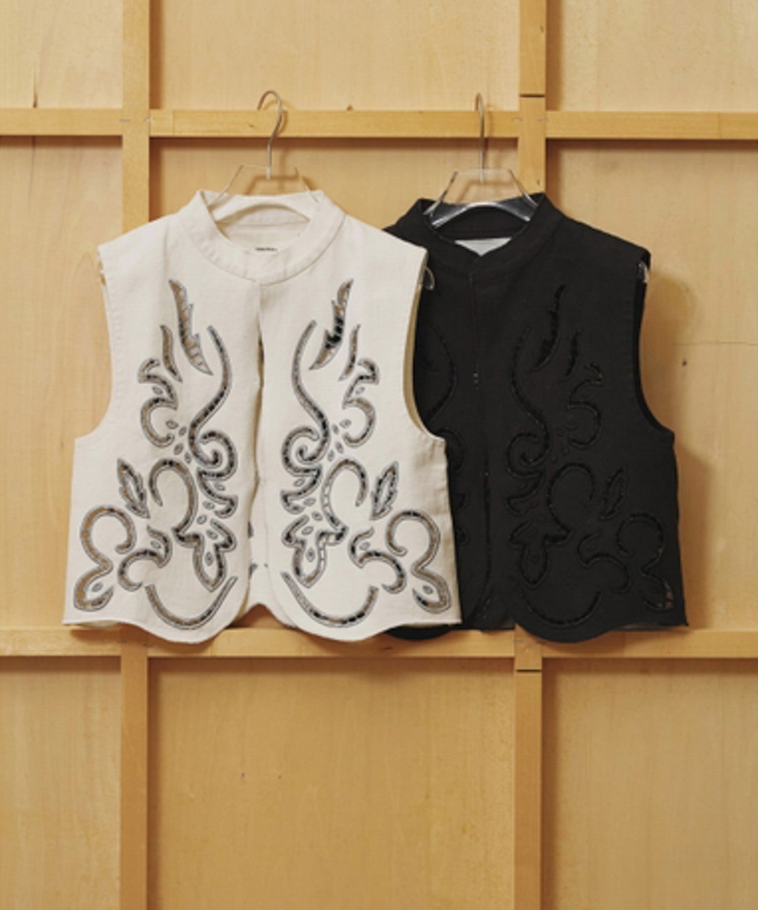 Cut Lace Twill Vest カットレースツイルベスト/12610430