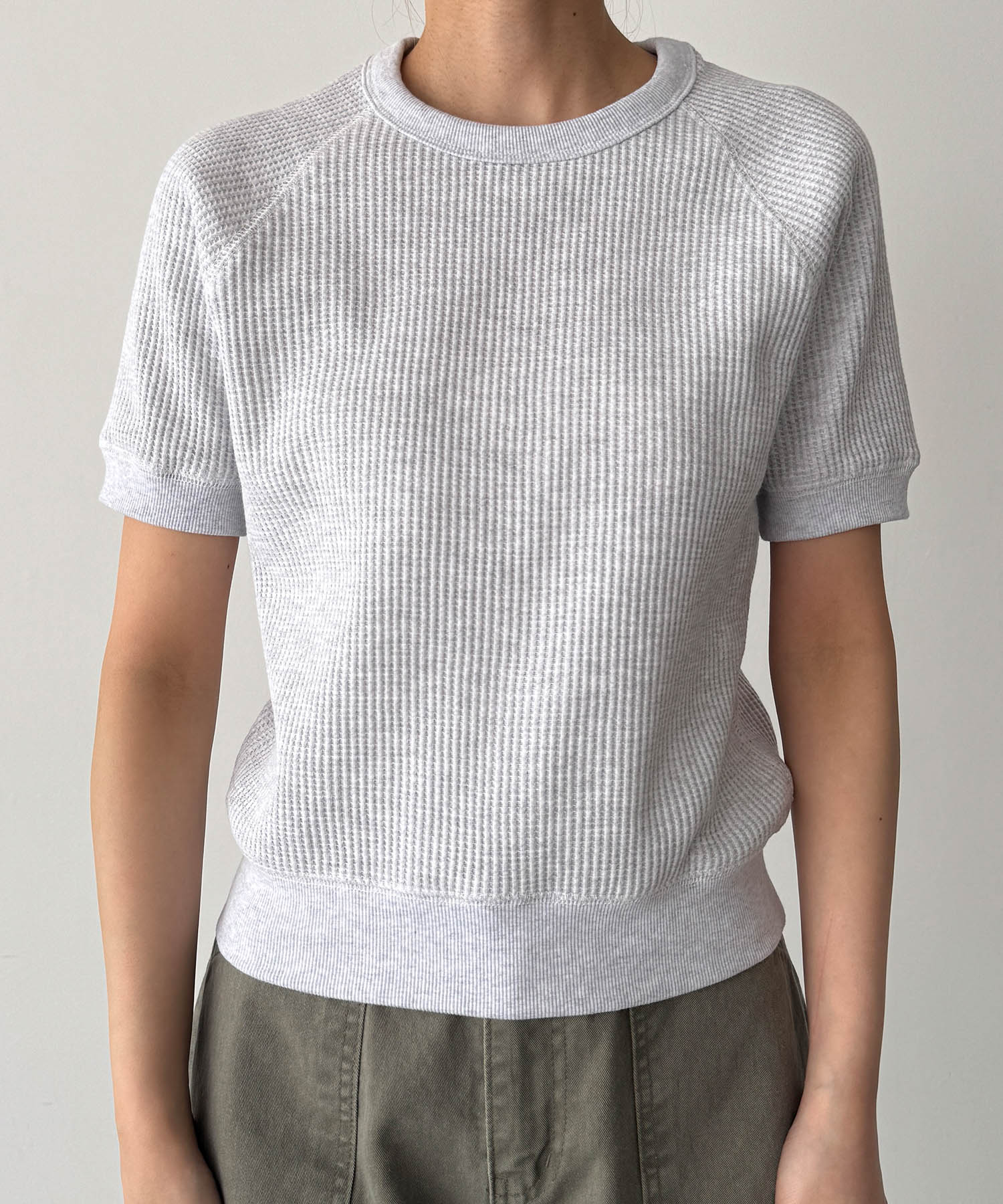 ラグランワッフル半袖Tシャツ