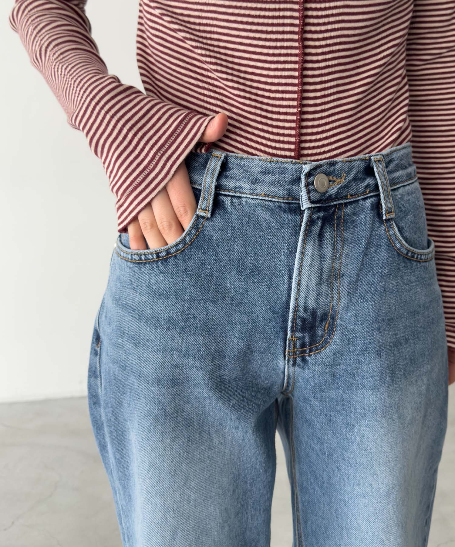 レギュラーストレートデニムパンツ 603