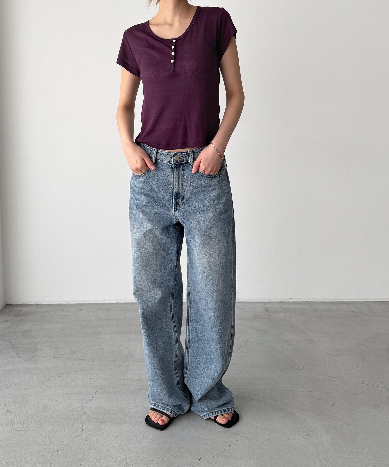 テンセルヘンリーTシャツ