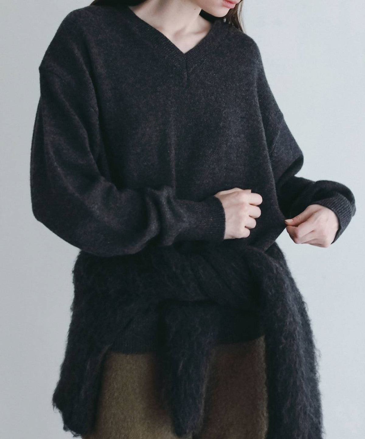 Wool Vneck Knit