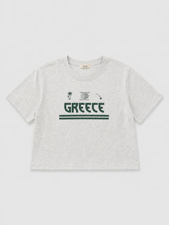 "GREECE"コンパクトTシャツ
