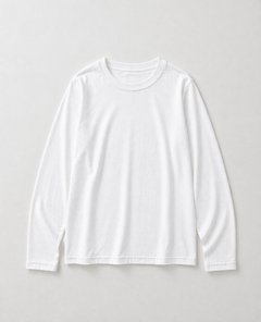 コットンクルーネックロンT