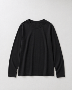 コットンクルーネックロンT