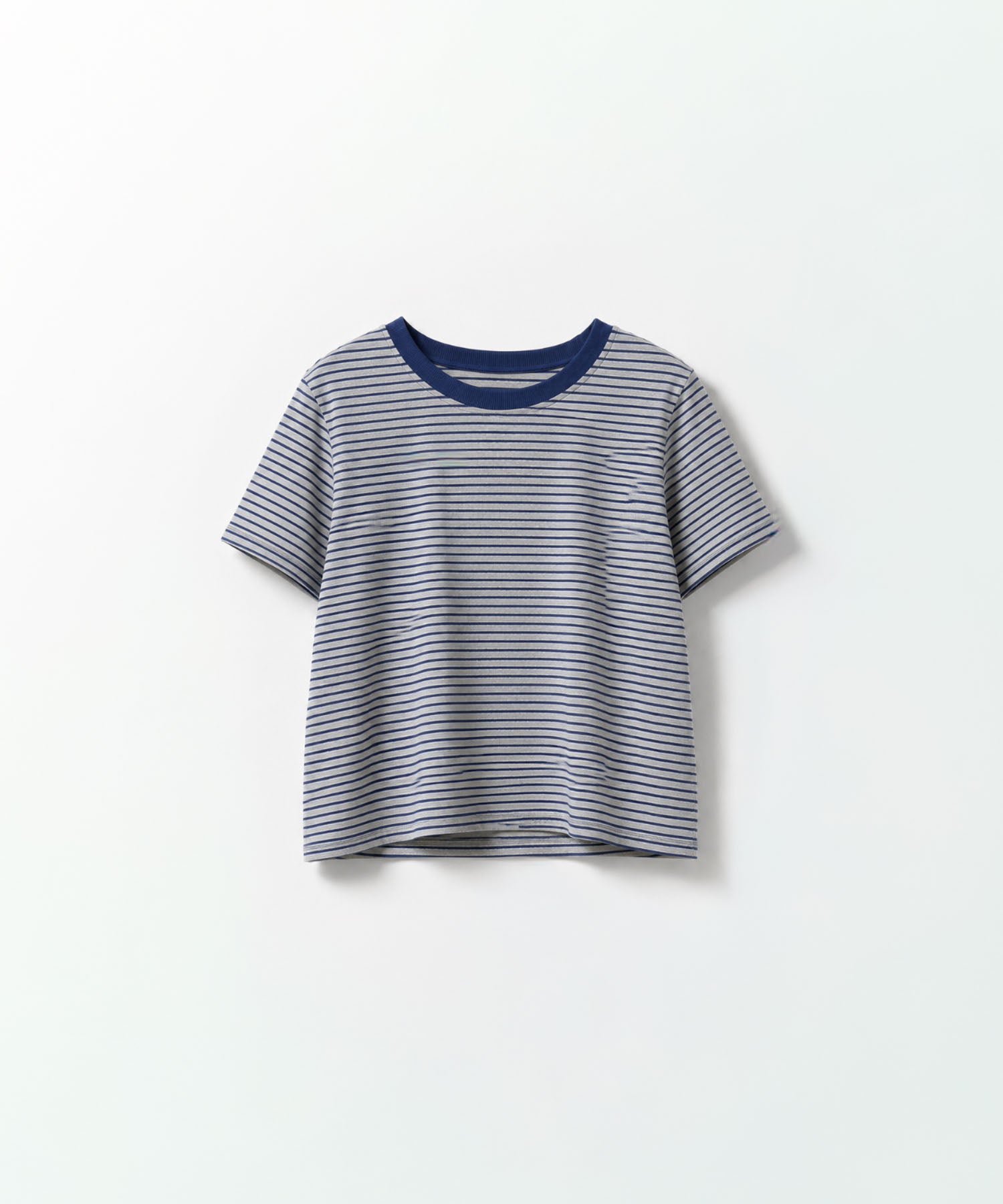 細ボーダーリンガーコンパクトTシャツ
