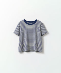細ボーダーリンガーコンパクトTシャツ