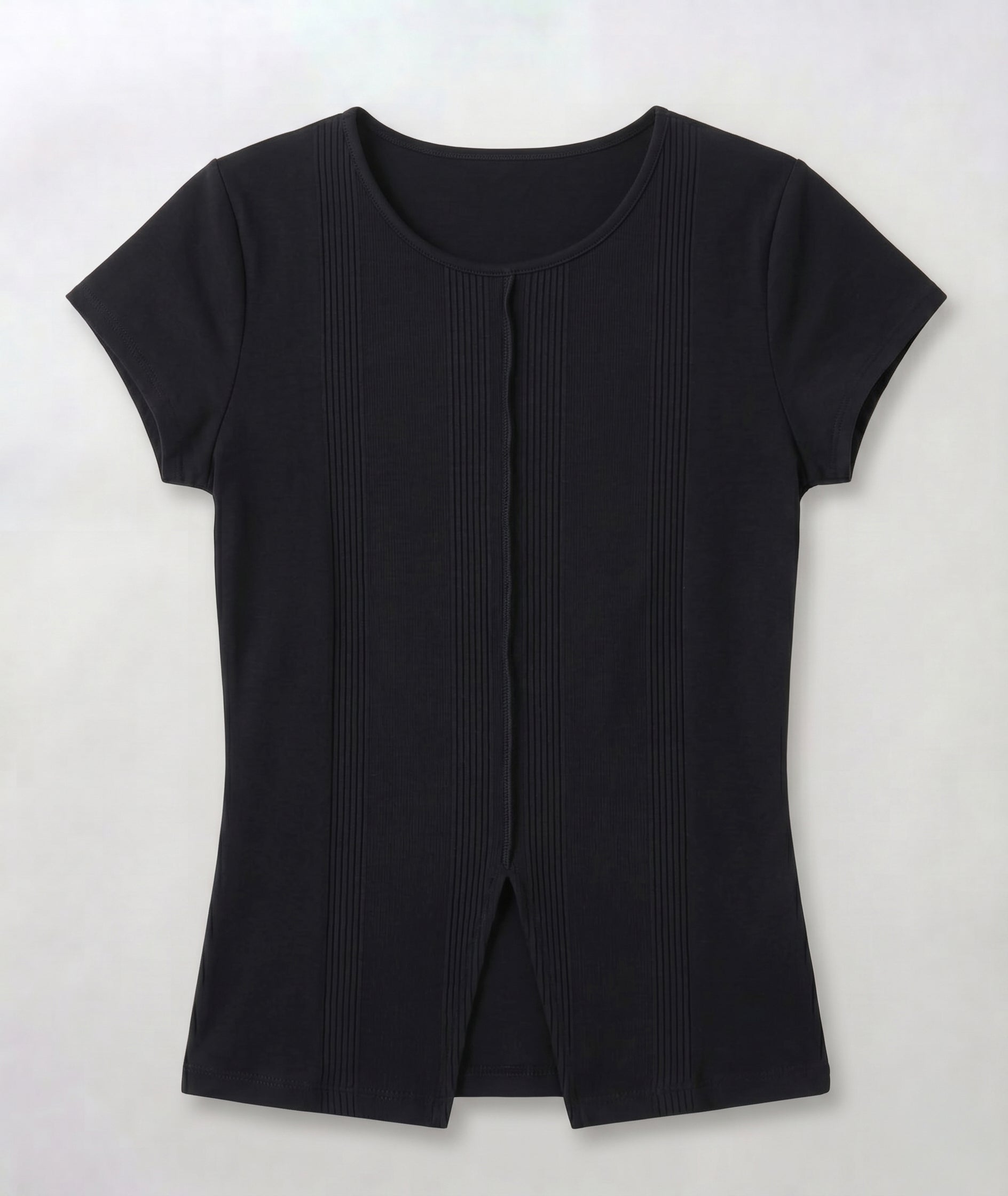 パネルリブスリットTシャツ