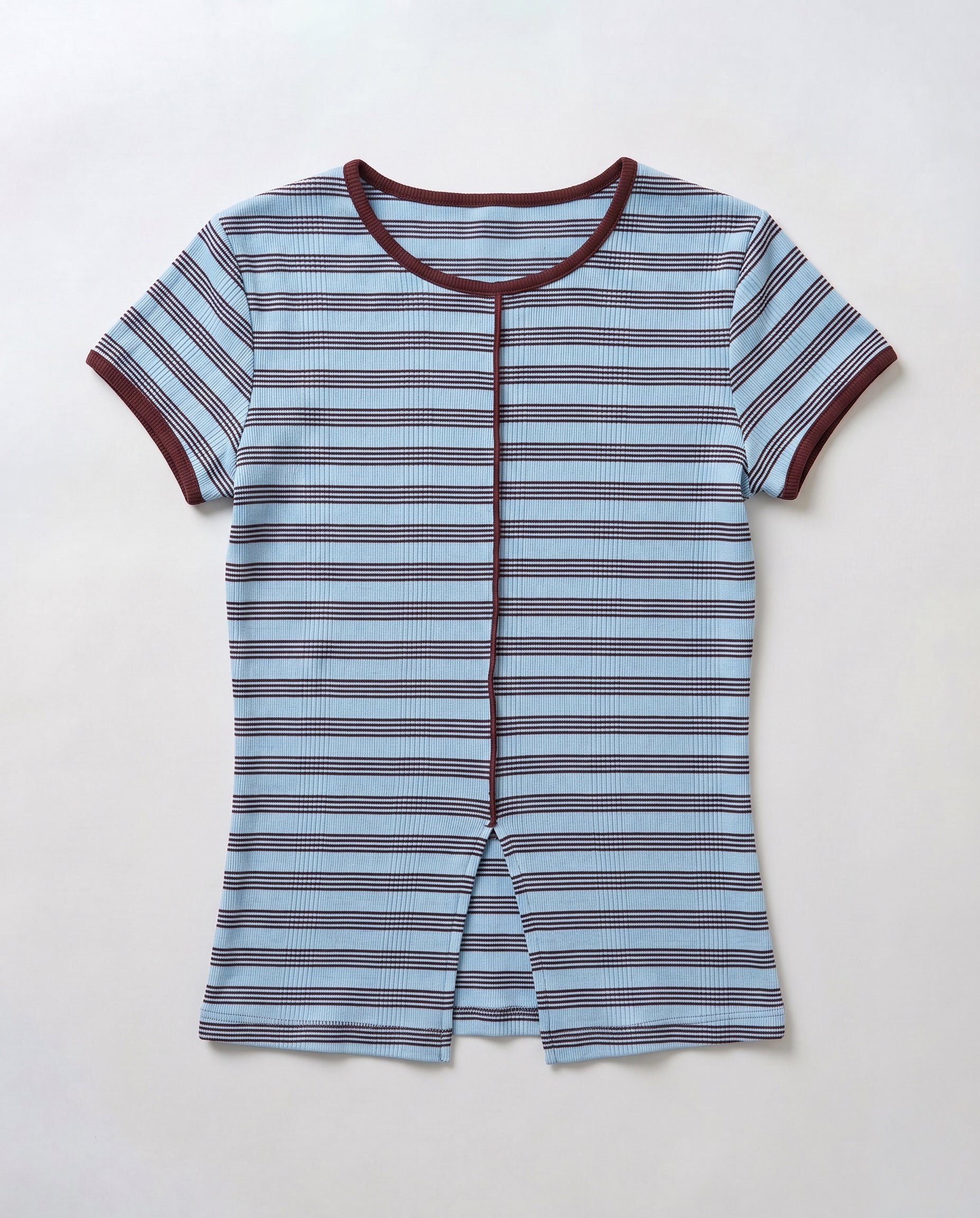 パネルリブスリットTシャツ