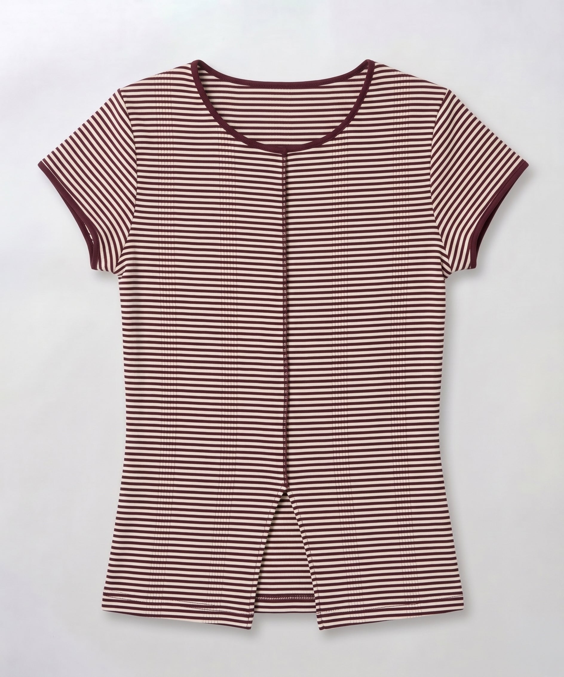 パネルリブスリットTシャツ