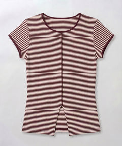 パネルリブスリットTシャツ
