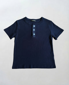ヴィンテージコットンヘンリー半袖Tシャツ