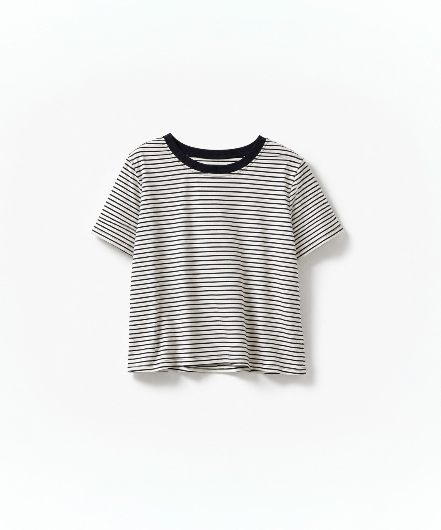 細ボーダーリンガーコンパクトTシャツ