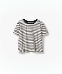 細ボーダーリンガーコンパクトTシャツ