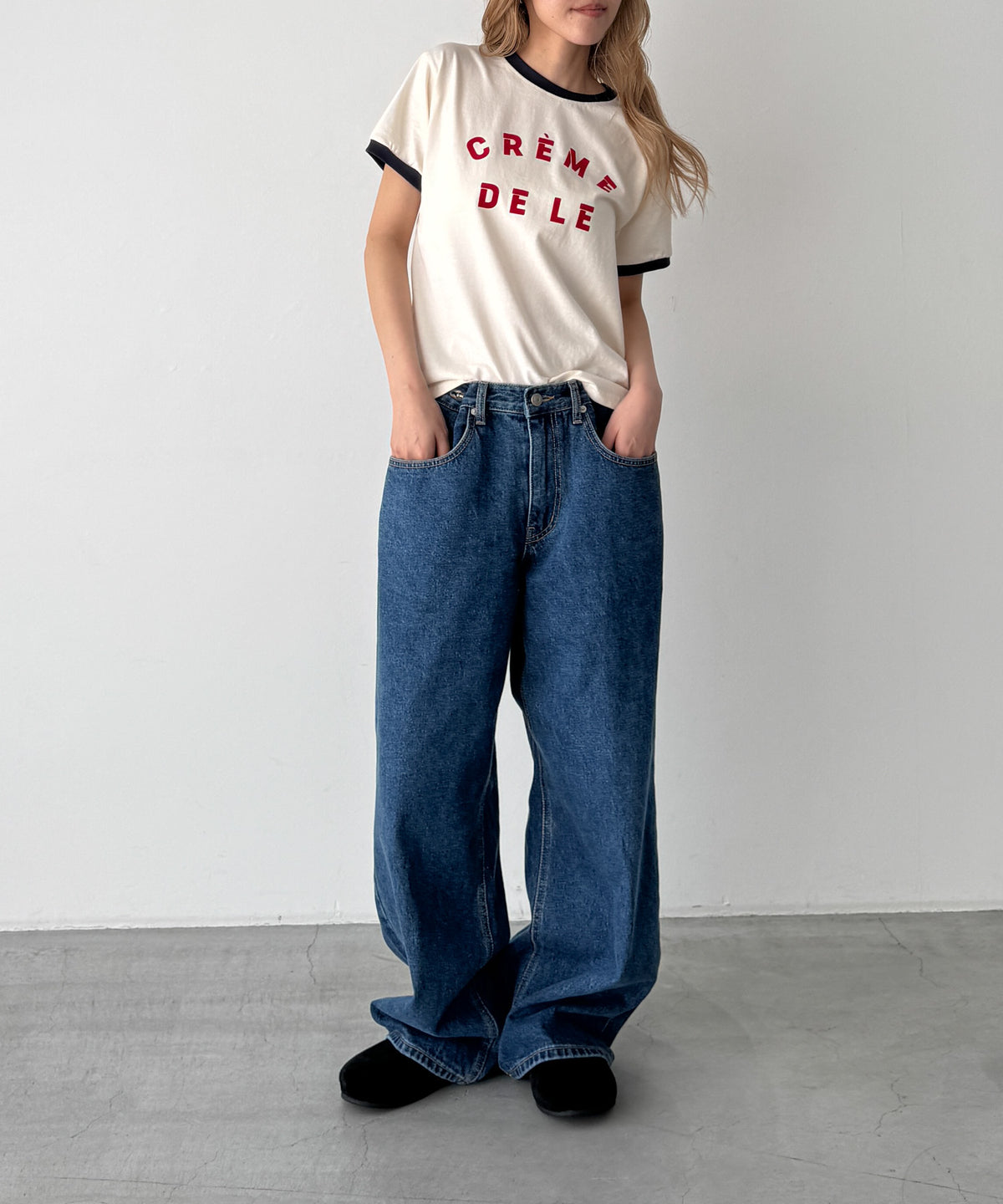 ボタンポケットデニムパンツ