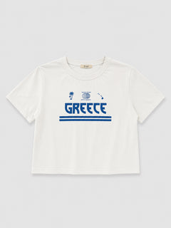 "GREECE"コンパクトTシャツ