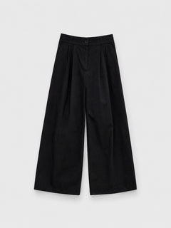 コットンツータックワイドパンツ