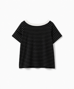 リンガーボーダーオフショルTシャツ