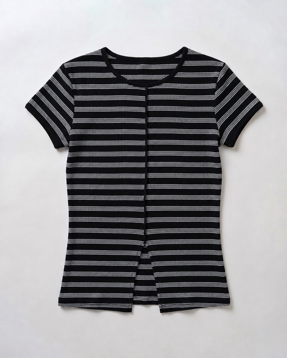 パネルリブスリットTシャツ