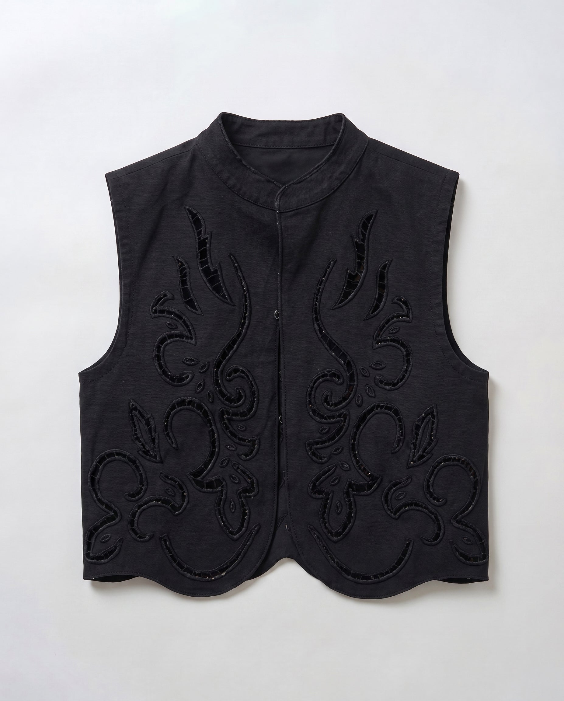 Cut Lace Twill Vest カットレースツイルベスト/12610430