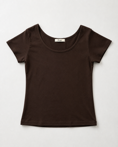 コットンラウンドネックTシャツ