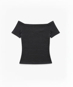 ボーダーオフショルTシャツ