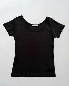 コットンラウンドネックTシャツ