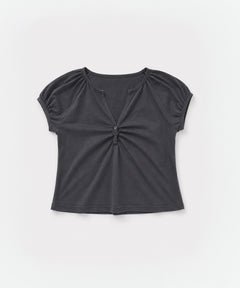 胸シャーリングTシャツ