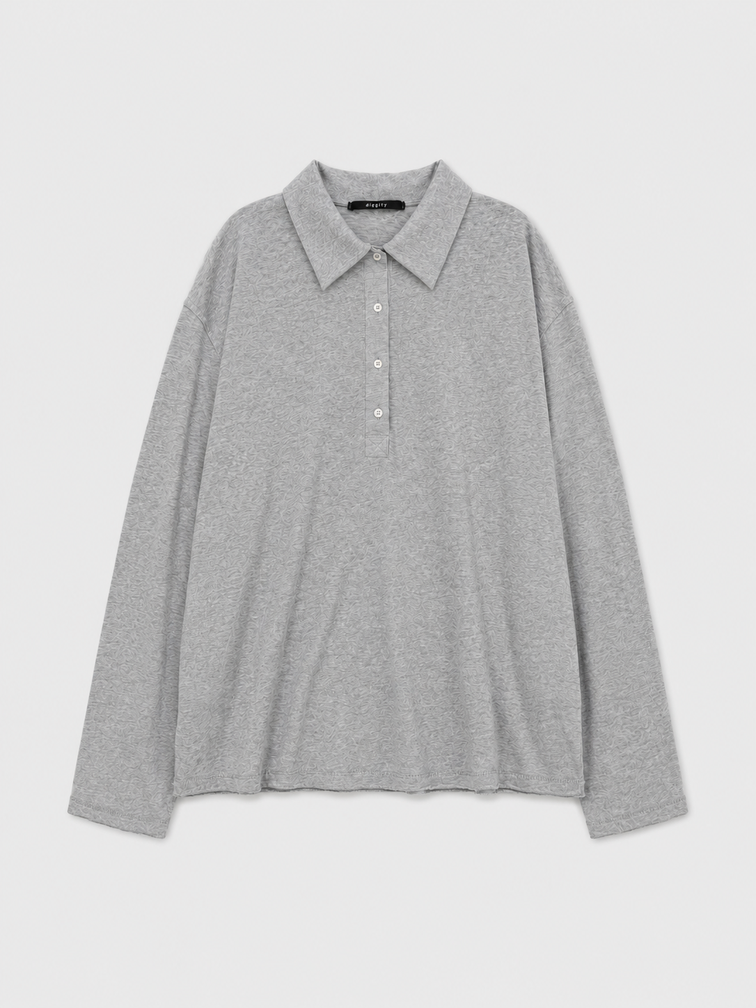 クールコットンポロロングTシャツ