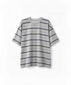 マルチボーダーオーバーTシャツ