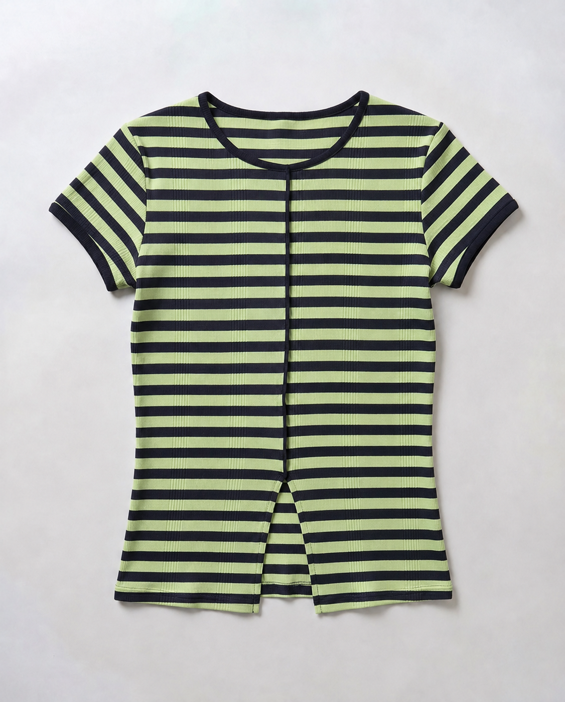 パネルリブスリットTシャツ