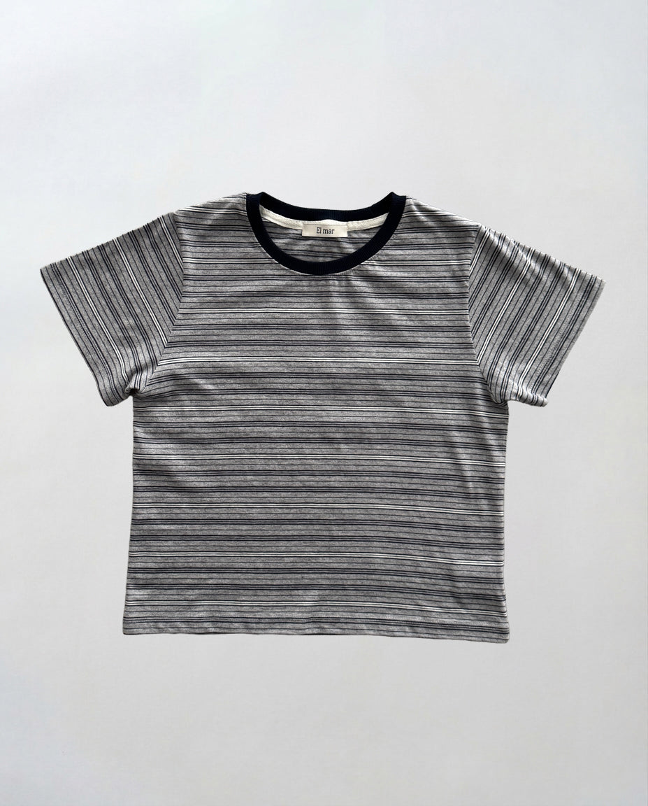 リンガーボーダーコンパクトTシャツ