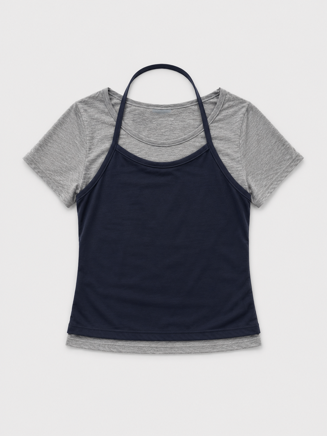 レイヤードホルターTシャツ