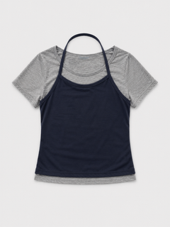 レイヤードホルターTシャツ
