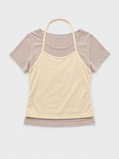 レイヤードホルターTシャツ